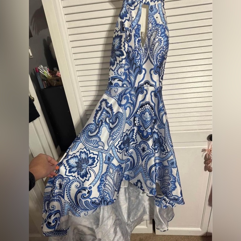 Juniors high low style prom dress
